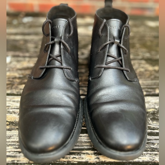 Cole Haan Men\'s 2.ZEROGRAND Black Leather Lightweight Size 12 Chukka Boot E8 main image 10